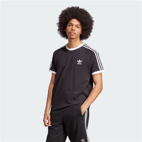 adidas 3 stripes tshirt schwarz herren|3 Stripes · T .